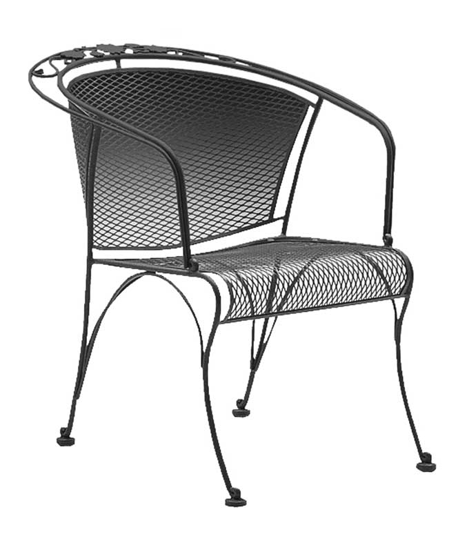Briarwood Wrought Iron Barrel Dining Chair by Woodard - Image 2
